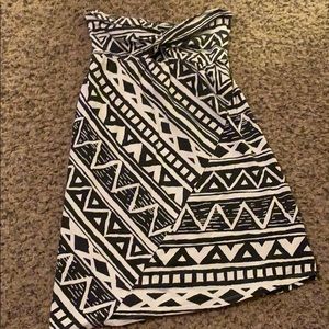 Black and white patterned dress